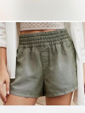 aerie Babewatch high waist pull on shorts baggy NwT